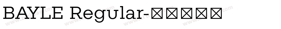 BAYLE Regular字体转换